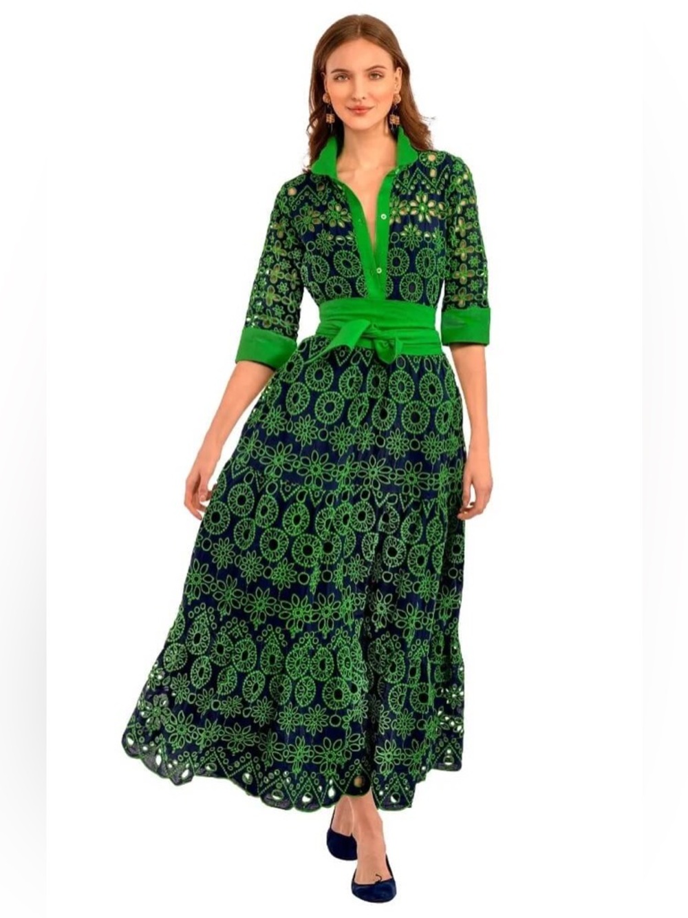 Gretchen Scott Little Bo Peep Midi Dress - Contrast Size Small